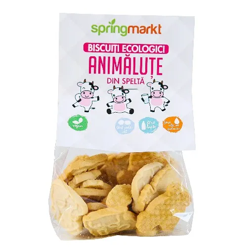 Biscuiti Eco din Spelta Animalute, 100g, Springmarkt — preț și oferte