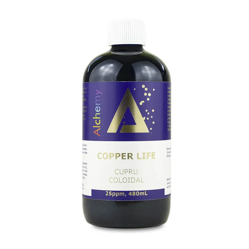 Cupru coloidal Copper Life 25ppm Pure, 480ml, Alchemy — preț și oferte
