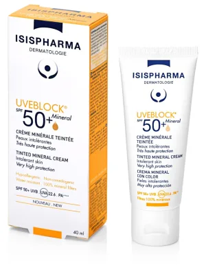 Crema nuantatoare cu protectie solara Tinted Mineral SPF50+ UVEBLOCK, 40ml, Isis Pharma
