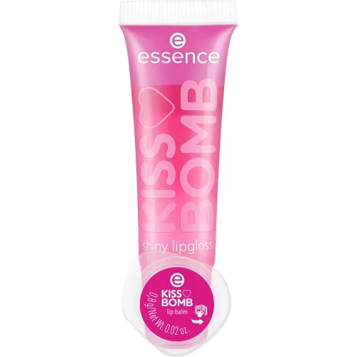 Luciu de buze & balsam 2 in 1 Kiss Bomb Shiny Set Nr. 01 Strawberry Pie, 10.8ml, Essence — preț și oferte