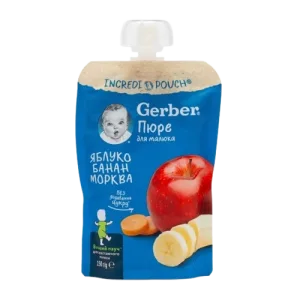 Piure mere banana morcov,150g, Gerber