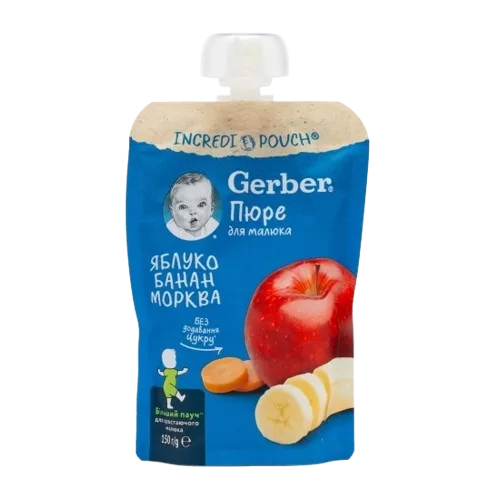 Piure mere banana morcov,150g, Gerber — preț și oferte