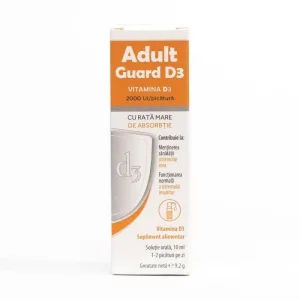 Adult Guard3 2000 UI Vitamina D3, 10ml, Evital