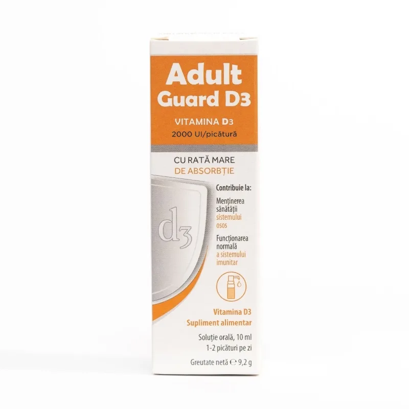Adult Guard3 2000 UI Vitamina D3, 10ml, Evital — preț și oferte