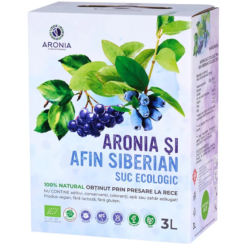 Suc de aronia si afin siberian, 3L, Aronia Charlottenburg — preț și oferte