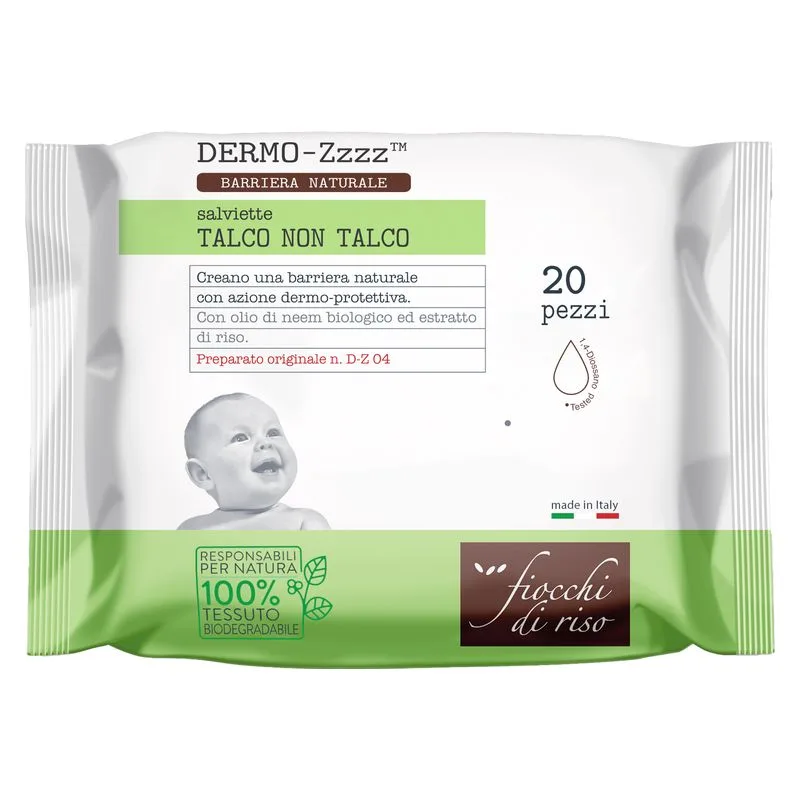 Servetele umede dermo-protectoare Dermo-Zzzz, 20 bucati, Fiocchi di Riso — preț și oferte