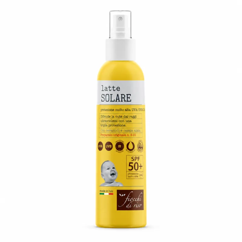 Lotiune spray de protectie solara SPF 50+ 0 luni+, 140ml, Fiocchi di Riso — preț și oferte
