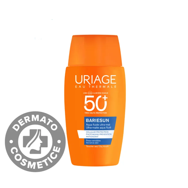 Fluid Ultra-Mat Aqua cu protectie solara SPF50+ Bariesun, 50ml, Uriage — preț și oferte