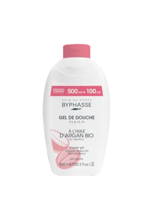 Gel de dus cu ulei de argan organic Plaisir, 600ml, Byphasse
