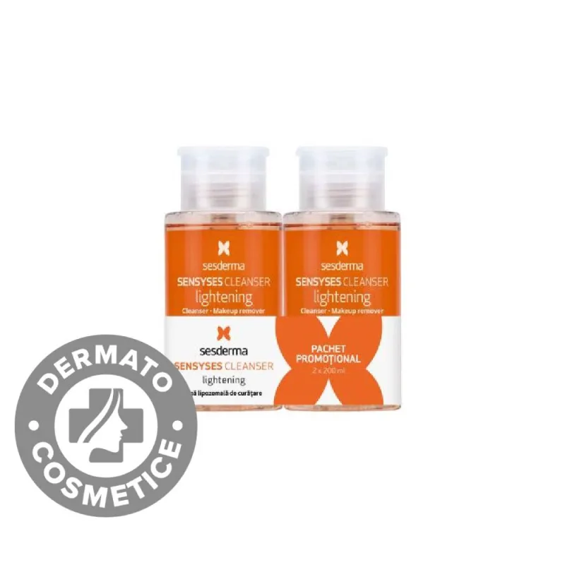 Pachet Apa lipozomala de curatare Sensyses Lightening, 2x200ml, Sesderma — preț și oferte