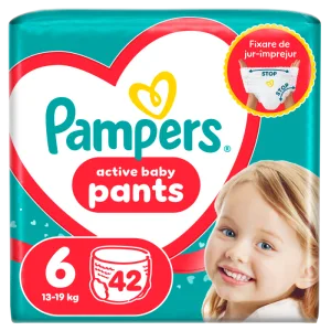 Scutece-chilotel Active Baby Pants Jumbo Pack Marimea 6 pentru 13kg-19kg, 42 bucati, Pampers