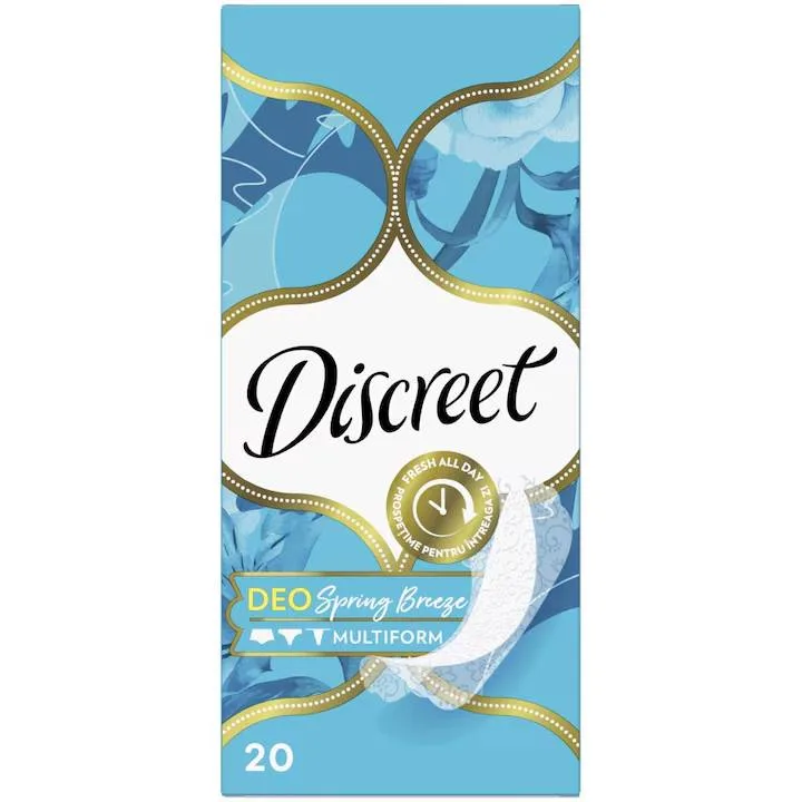 Absorbante zilnice Mutiform Deo Spring Breeze, 20 bucati, Descreet Discreet — preț și oferte