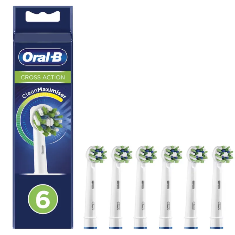 Rezerve periuta de dinti electrica Oral-B Cross Action, 6 bucati, Oral-B — preț și oferte