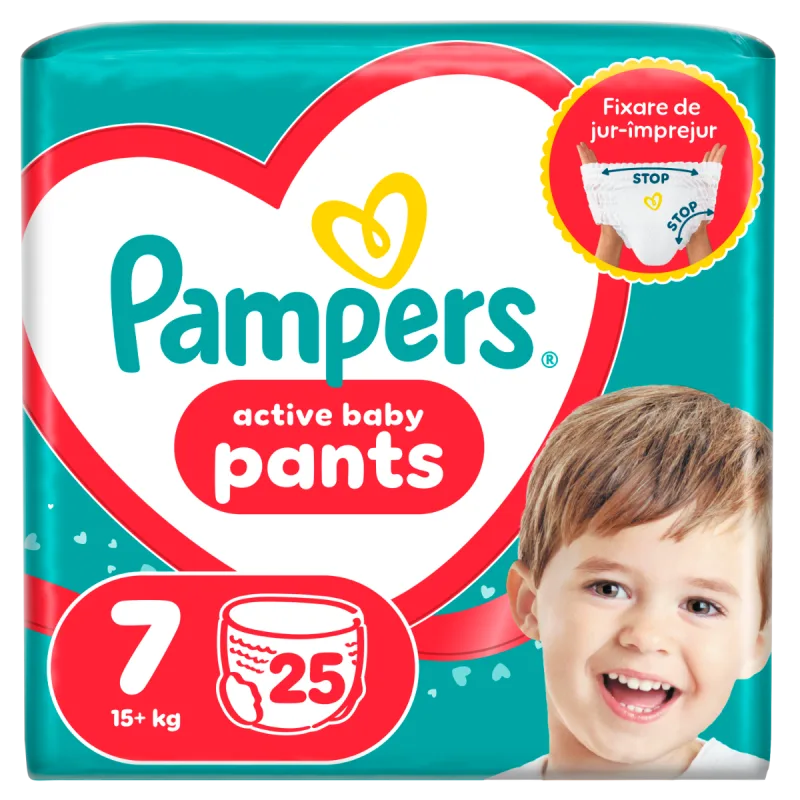 Scutece chilotel Pants Marimea 7 pentru 17+ kg, 25 bucati, Pampers — preț și oferte