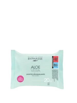 Servetele demachiante pentru ten sensibil cu aloe vera, 20 bucati, Byphasse