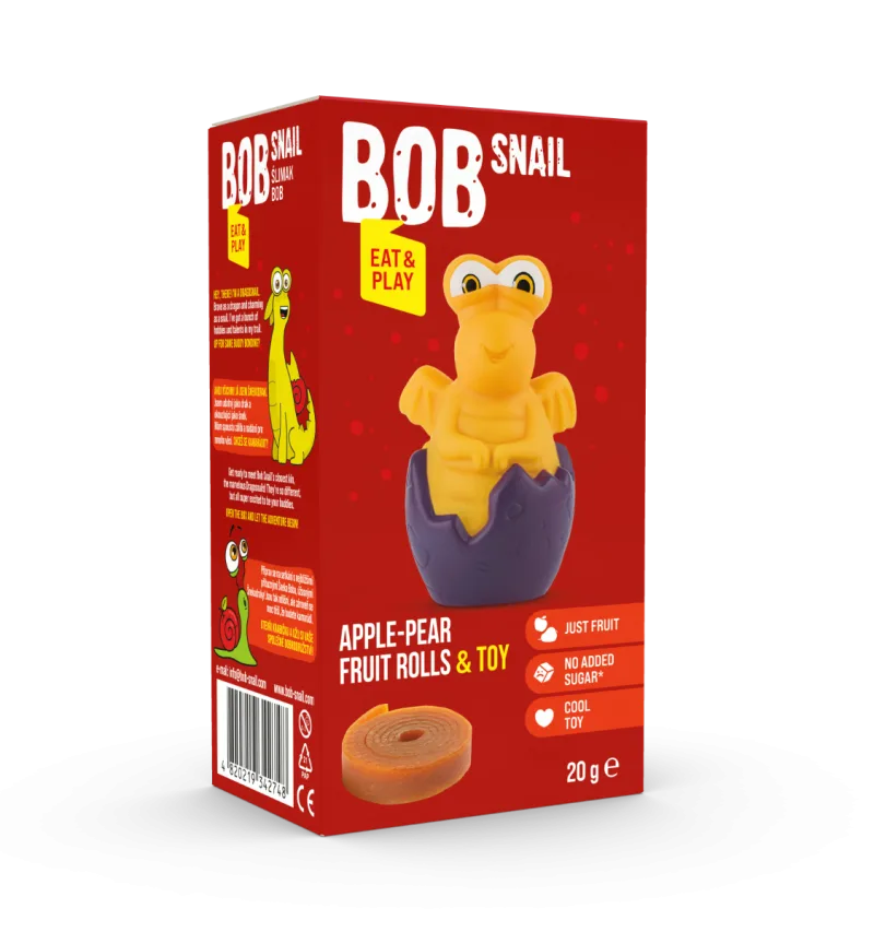 Rulou din fructe cu jucarie, 20g, Bob Snail — preț și oferte