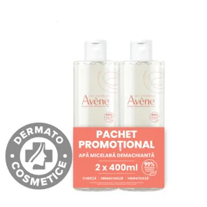 Pachet Apa micelara demachianta, 2 x 400ml, Avene