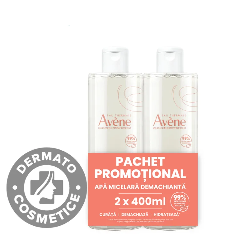 Pachet Apa micelara demachianta, 2 x 400ml, Avene — preț și oferte