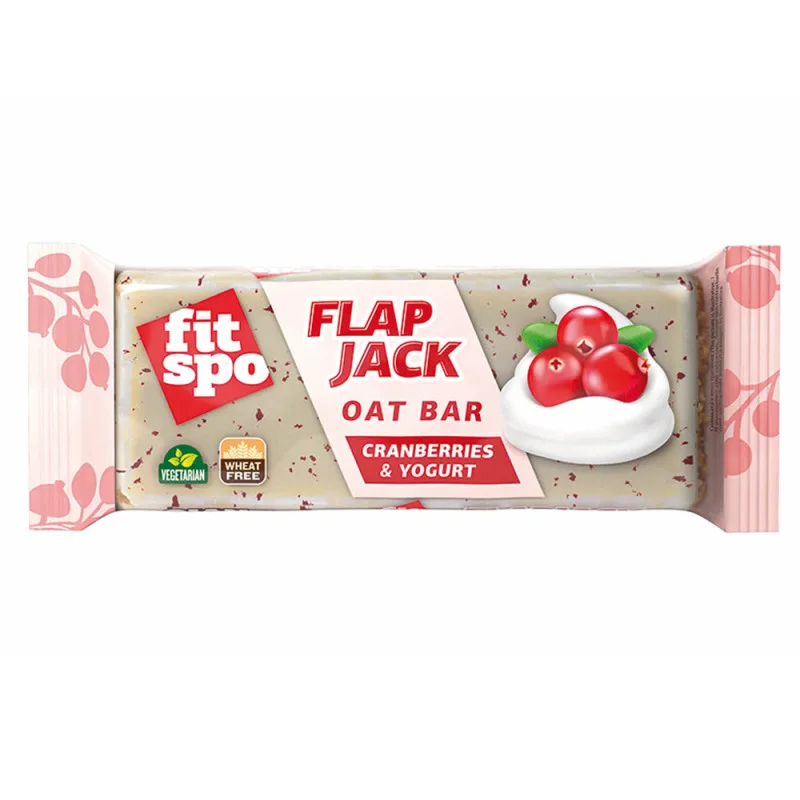 Baton de ovaz cu merisoare si iaurt Flapjack, 90mg, FitSpo — preț și oferte