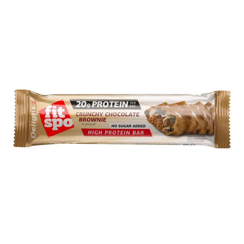 Baton proteic cu brownie crocant Delight, 60g, FitSpo — preț și oferte