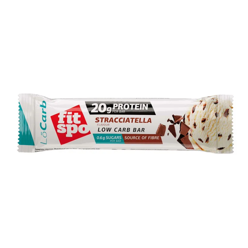 Baton proteic cu stracciatella Locarb, 60g, FitSpo — preț și oferte