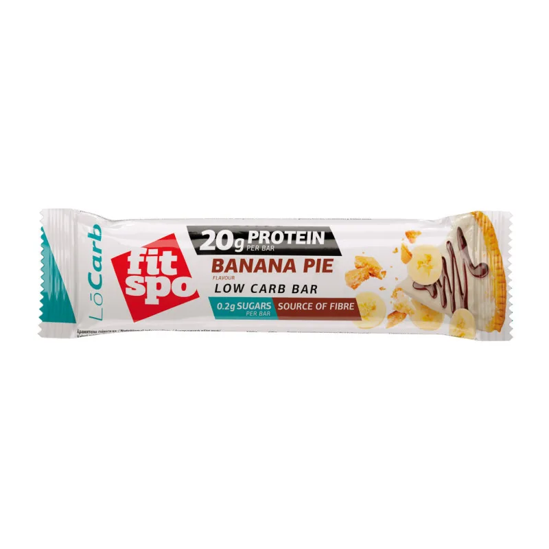 Baton proteic cu placinta cu banane Locarb, 60g, FitSpo — preț și oferte