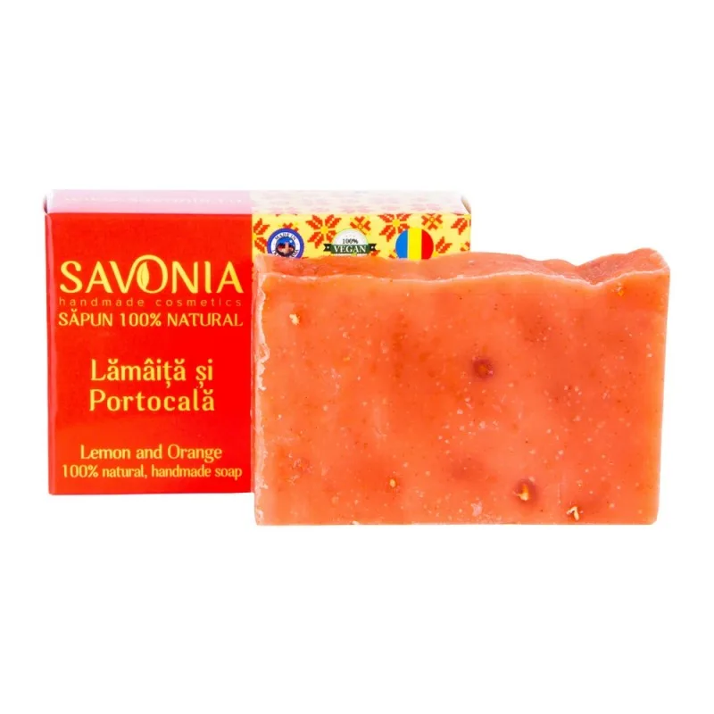 Sapun natural pentru fata si corp Lamaita si Portocala, 90g, Savonia — preț și oferte