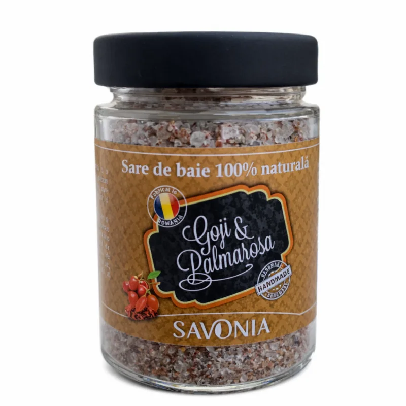 Sare de baie cu goji si palmarosa, 350g, Savonia — preț și oferte