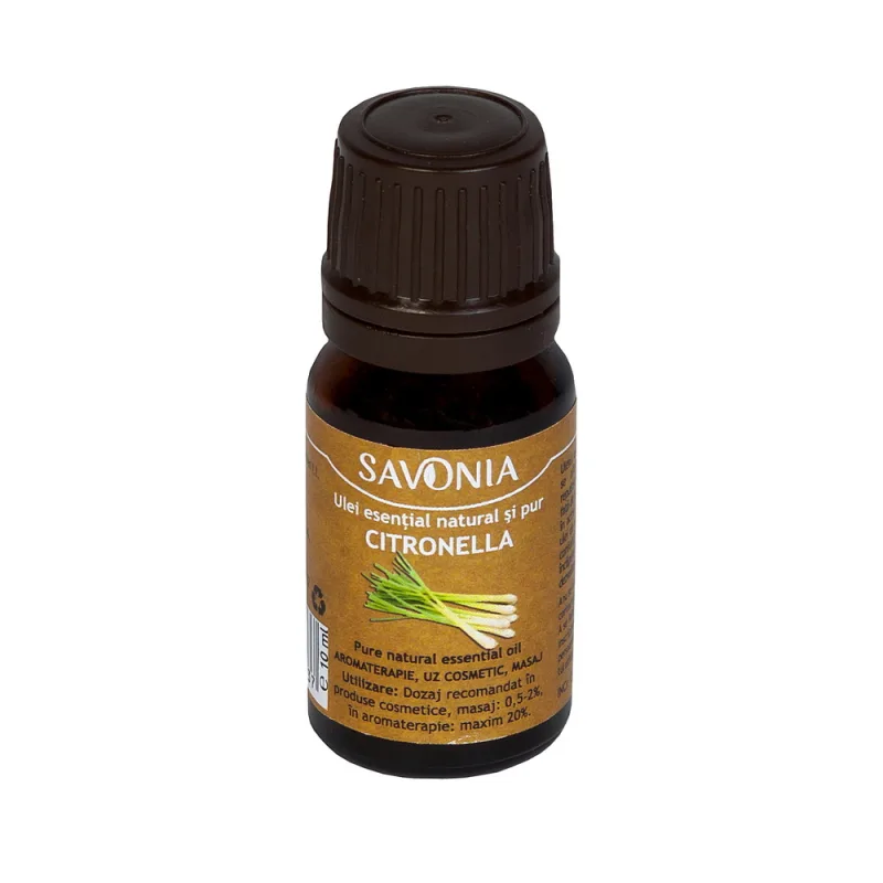 Ulei esential natural si pur de citronella, 10ml, Savonia — preț și oferte