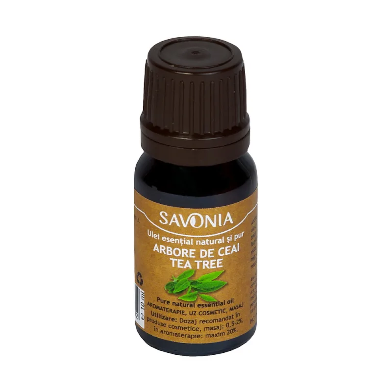 Ulei esential natural si pur de arbore de ceai, 10ml, Savonia — preț și oferte