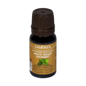 Ulei esential natural si pur de menta creata, 10ml, Savonia