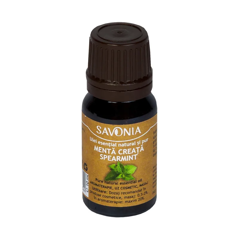 Ulei esential natural si pur de menta creata, 10ml, Savonia — preț și oferte