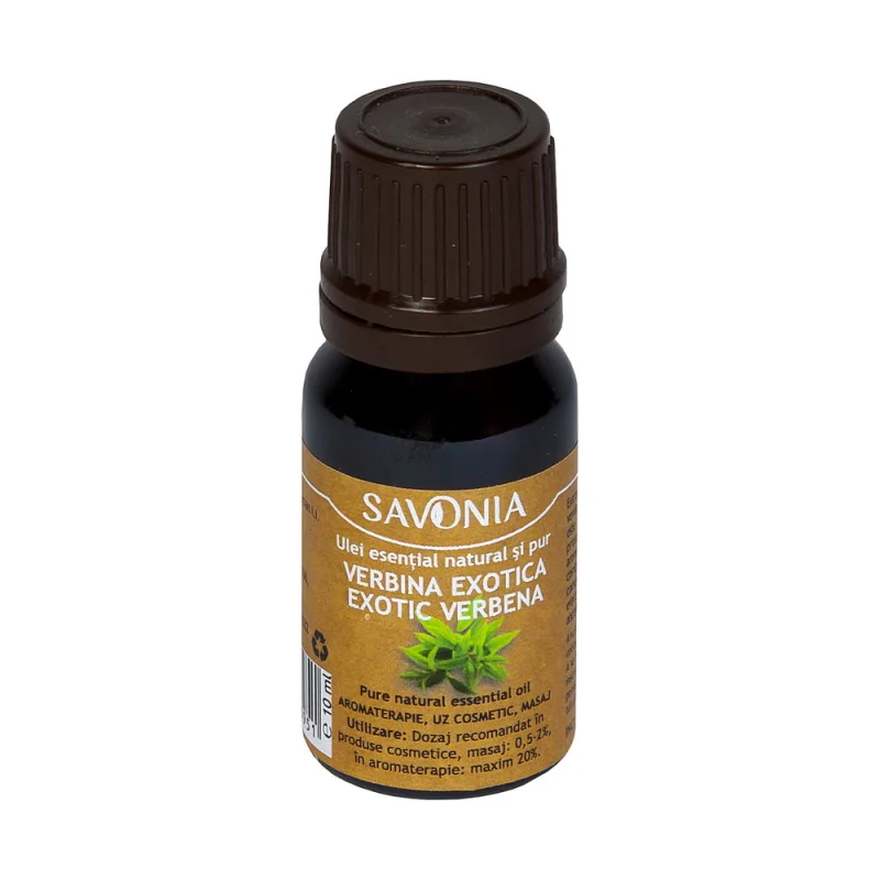 Ulei esential natural si pur Verbina exotica uz extern, 10ml, Savonia — preț și oferte