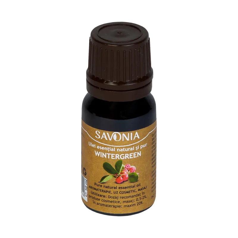 Ulei esential natural si pur Wintergreen Salcie Himalayana uz extern, 10ml, Savonia — preț și oferte
