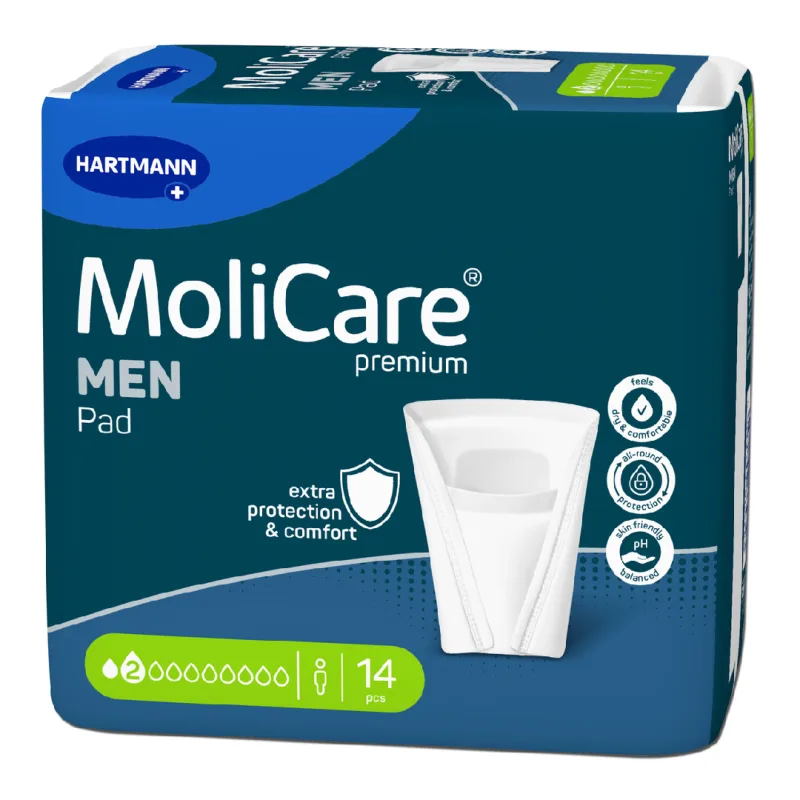 Tampoane incontinenta pentru barbati Molicare, 2 picaturi, 14 bucati, Hartmann — preț și oferte