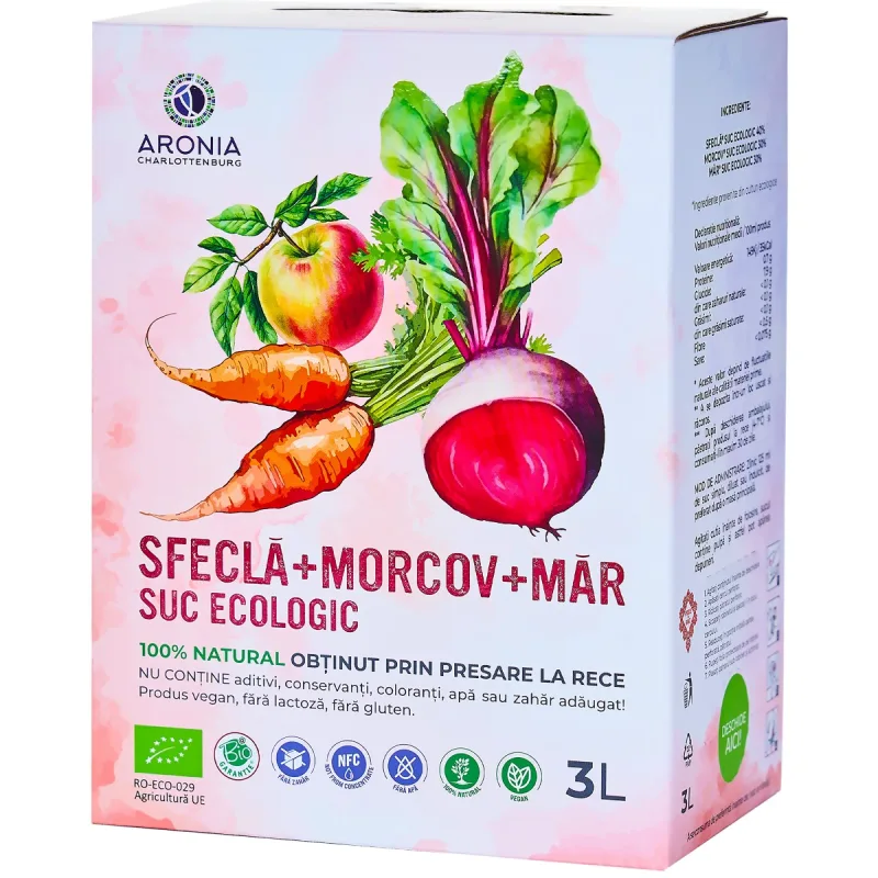 Suc Ecologic Sfecla Morcov si Mar, 3L, Aronia Charlottenburg — preț și oferte