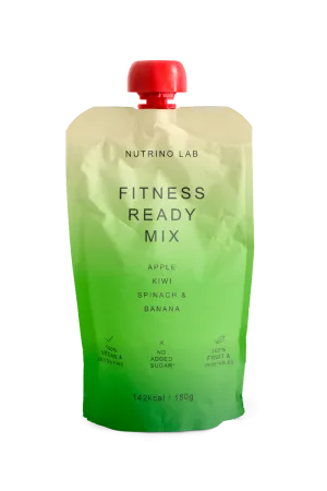Piure pasteurizat din fructe si legume cu mere kiwi spanac si banane, 180g, Nutrino Lab