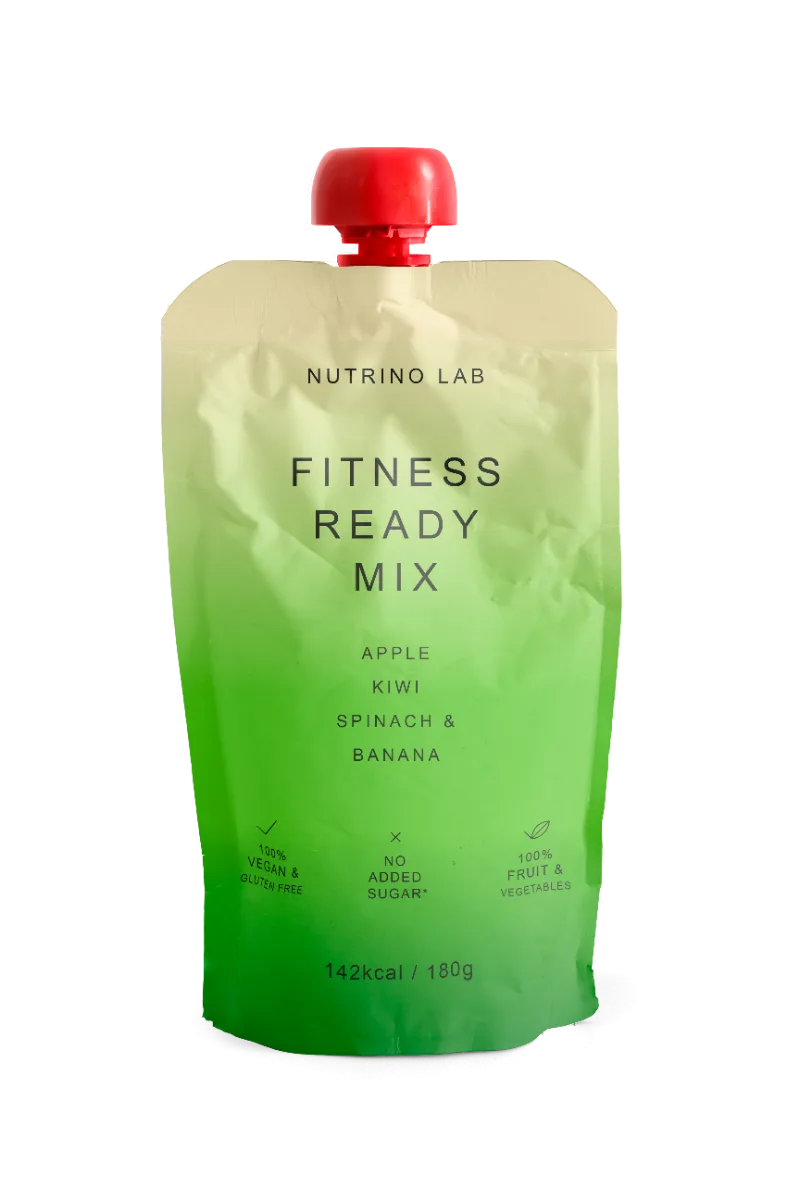 Piure pasteurizat din fructe si legume cu mere kiwi spanac si banane, 180g, Nutrino Lab — preț și oferte