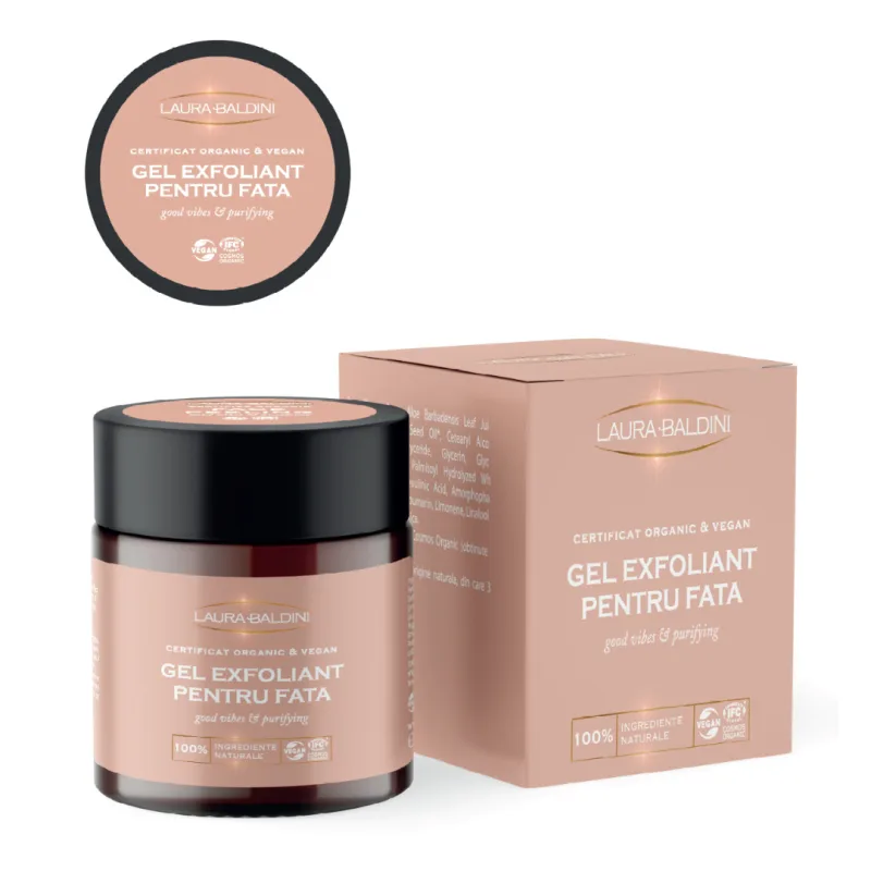 Gel exfoliant pentru fata Good Vibes, 100ml, Laura Baldini — preț și oferte