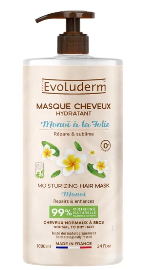 Masca hidratanta pentru par Monoï à la Folie, 1000ml, Evoluderm