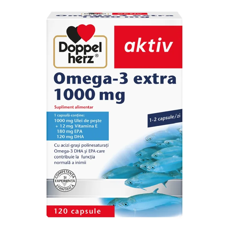 Omega 3 extra, 1000 mg, 120 capsule, Doppelherz — preț și oferte