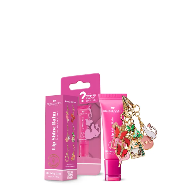 Balsam de buze cu efect lucios si breloc surpriza Birthday Cake, 10ml, Bio Balance — preț și oferte