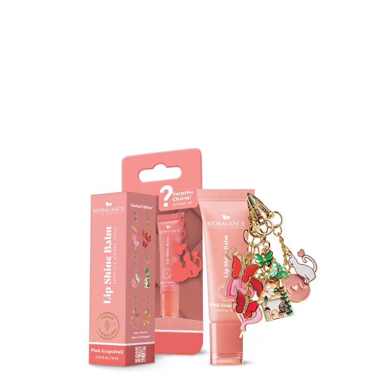 Balsam de buze cu efect lucios si breloc surpriza Pink Grapefruit, 10ml, Bio Balance — preț și oferte