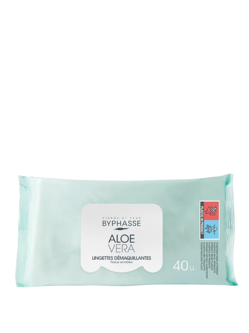 Servetele demachiante cu Aloe Vera pentru ten sensibil, 40 bucati, Byphasse — preț și oferte