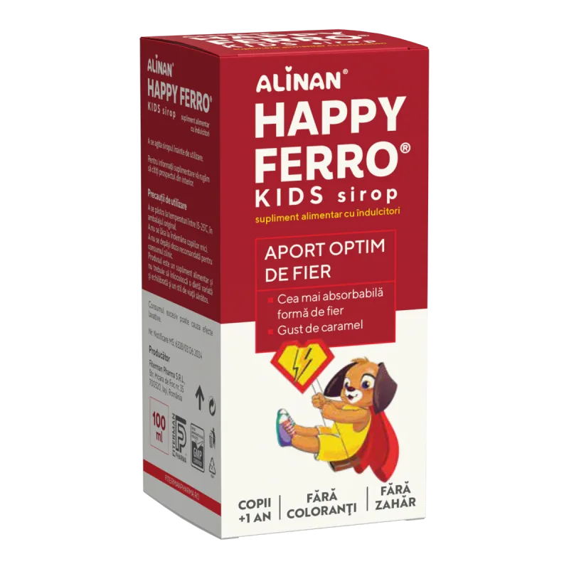 Alinan Sirop Happy Ferro, 100ml, Fiterman — preț și oferte