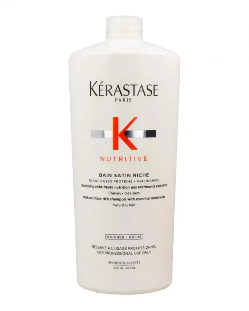 Sampon intens hranitor pentru parul foarte uscat Nutritive Bain Satin Riche, 1000ml, Kérastase — preț și oferte