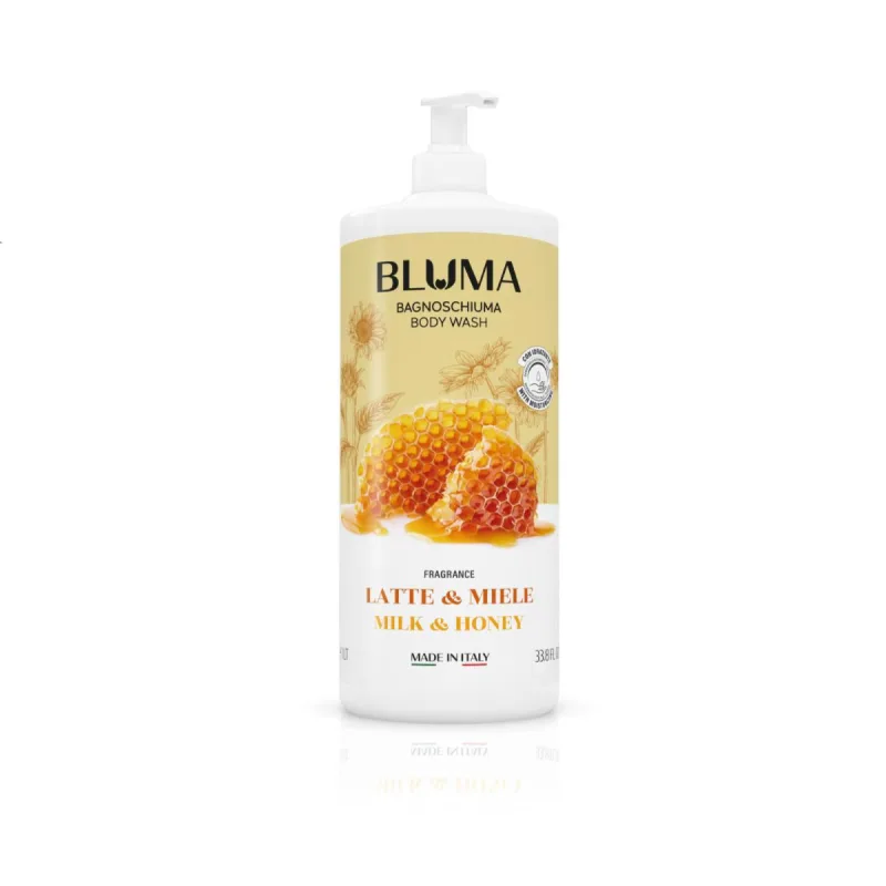 Gel de dus cu parfum de lapte si miere Bluma Latte & Mielle, 1000ml, Bluma — preț și oferte