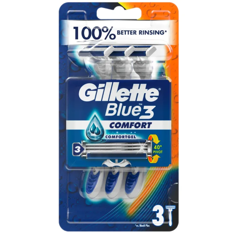 Aparate de ras de unica folosinta Blue 3, 3 bucati, Gillette — preț și oferte