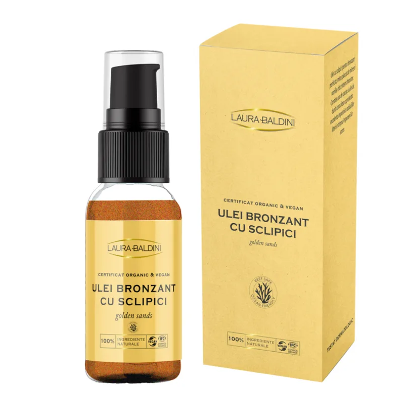 Ulei bronzant cu sclipici Golden Sands 50ml, Laura Baldini — preț și oferte