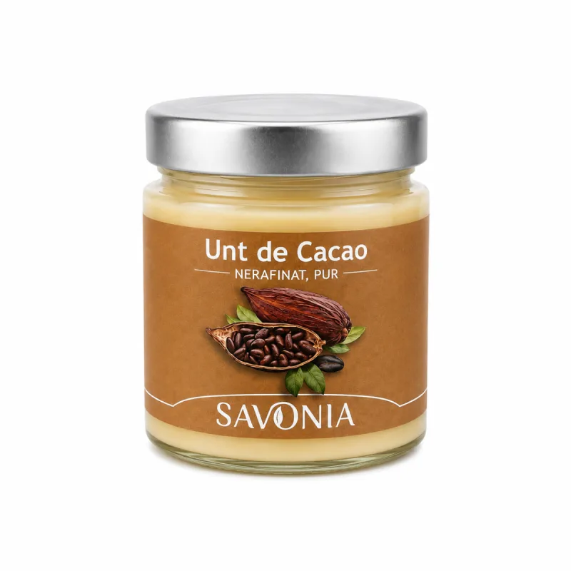 Unt de Cacao nerafinat, 200ml, Savonia — preț și oferte